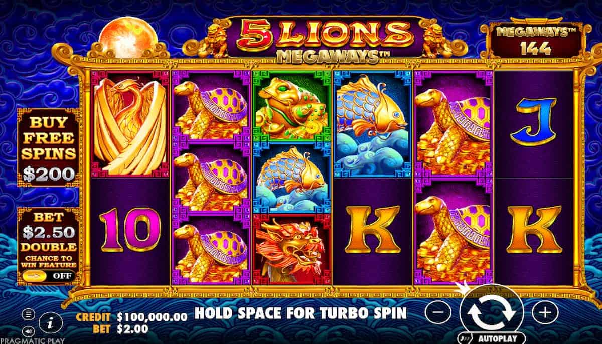 Keberuntungan Singa Emas Menantang di 5 Lions Megaways
